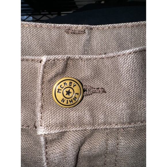 Lakin Mckey Brown Canvas Double Knee Carpenter Pants Size 42x32 - Picture 3 of 8